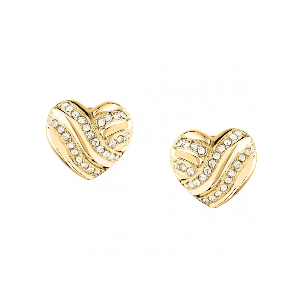 SAZQ07-morellato-battito-cz-heart-18k-gold-plate-earrings-front-main-image