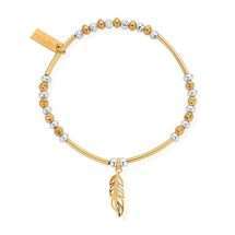 Chlobo Gold Silver Feather Bracelet EGMBSBNH1089