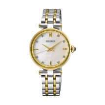 Seiko Womens Gold Steel Diamond Dial Watch HGH007P1