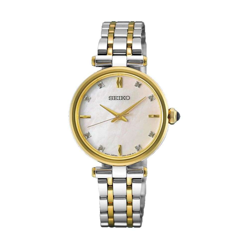 hgh007p1-seiko-mother-of-pearl-dial-two-tone-stainless-steel-bracelet-watch-FRONT IMAGE hgh007p1-seiko-mother-of-pearl-dial-two-tone-stainless-steel-bracelet-watch-FRONT IMAGE