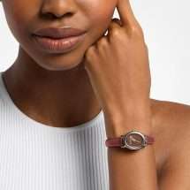 Michael Kors Maude Oval Burgundy Leather Watch MK7634