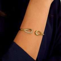 Morelatto 18k Gold Plated CZ Set Design Bangle SAYP24