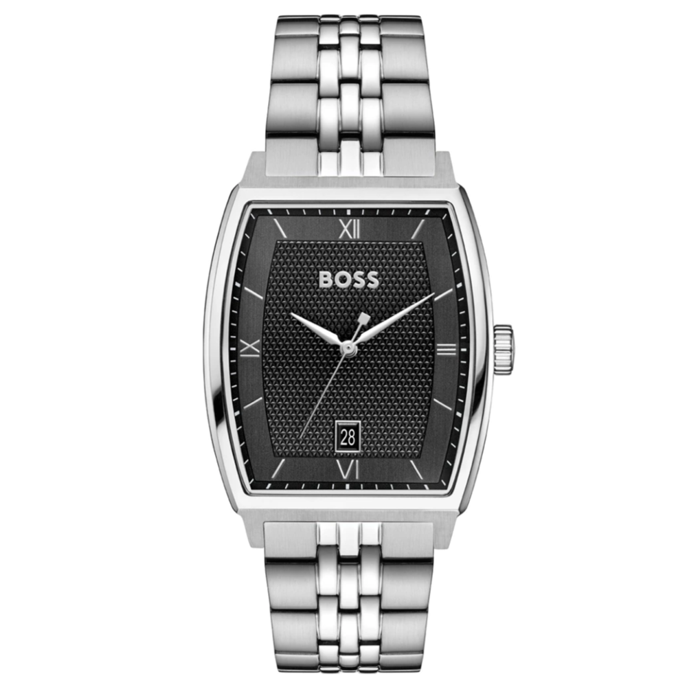 1514353 Hugo Boss Steel bracelet black analogue dial watch front image