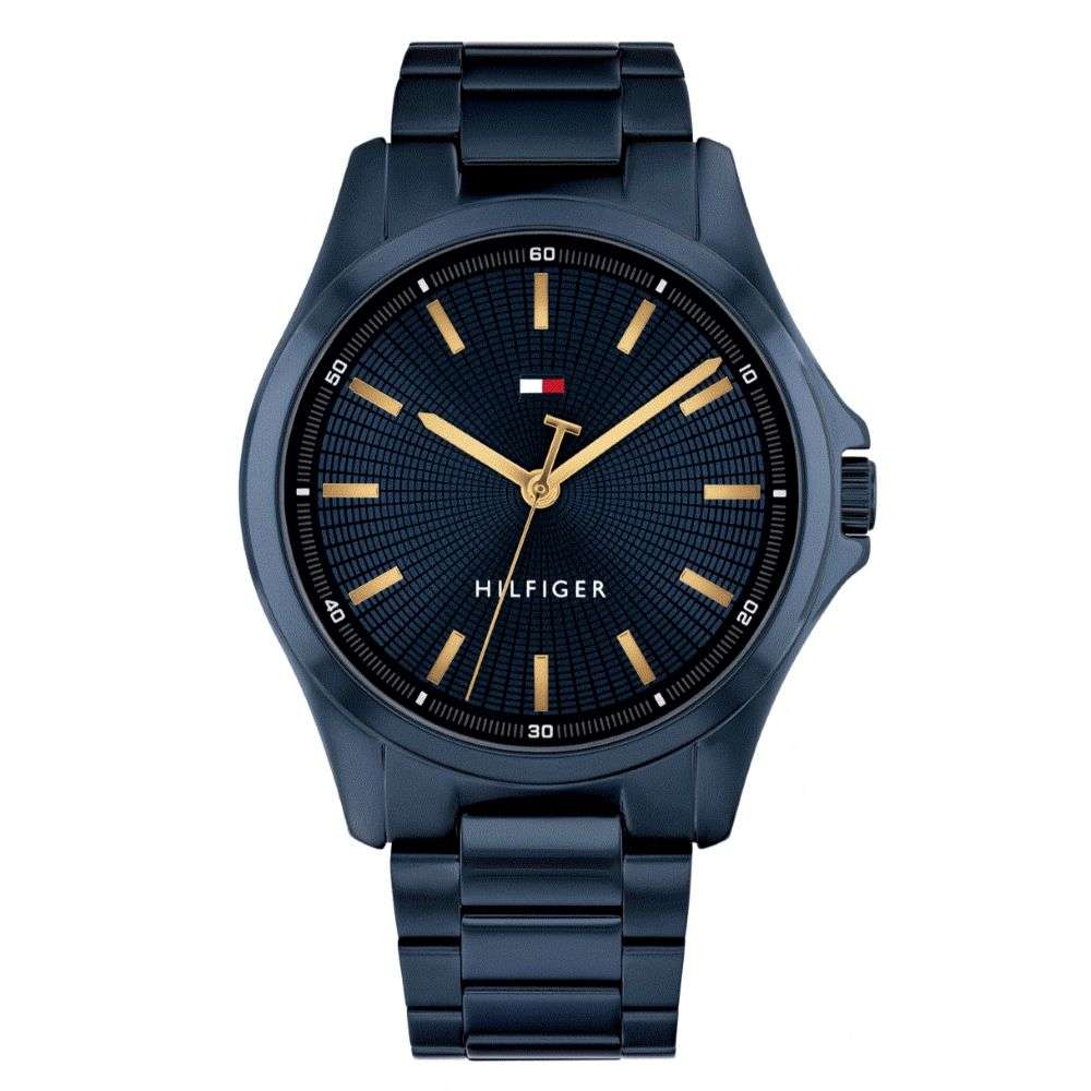 1710742 Tommy Blue steel blue dial Bruce analogue watch front image