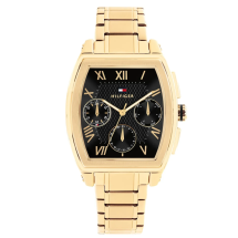 Tommy Hilfiger Oxford Gold Black Dial Watch 1710764