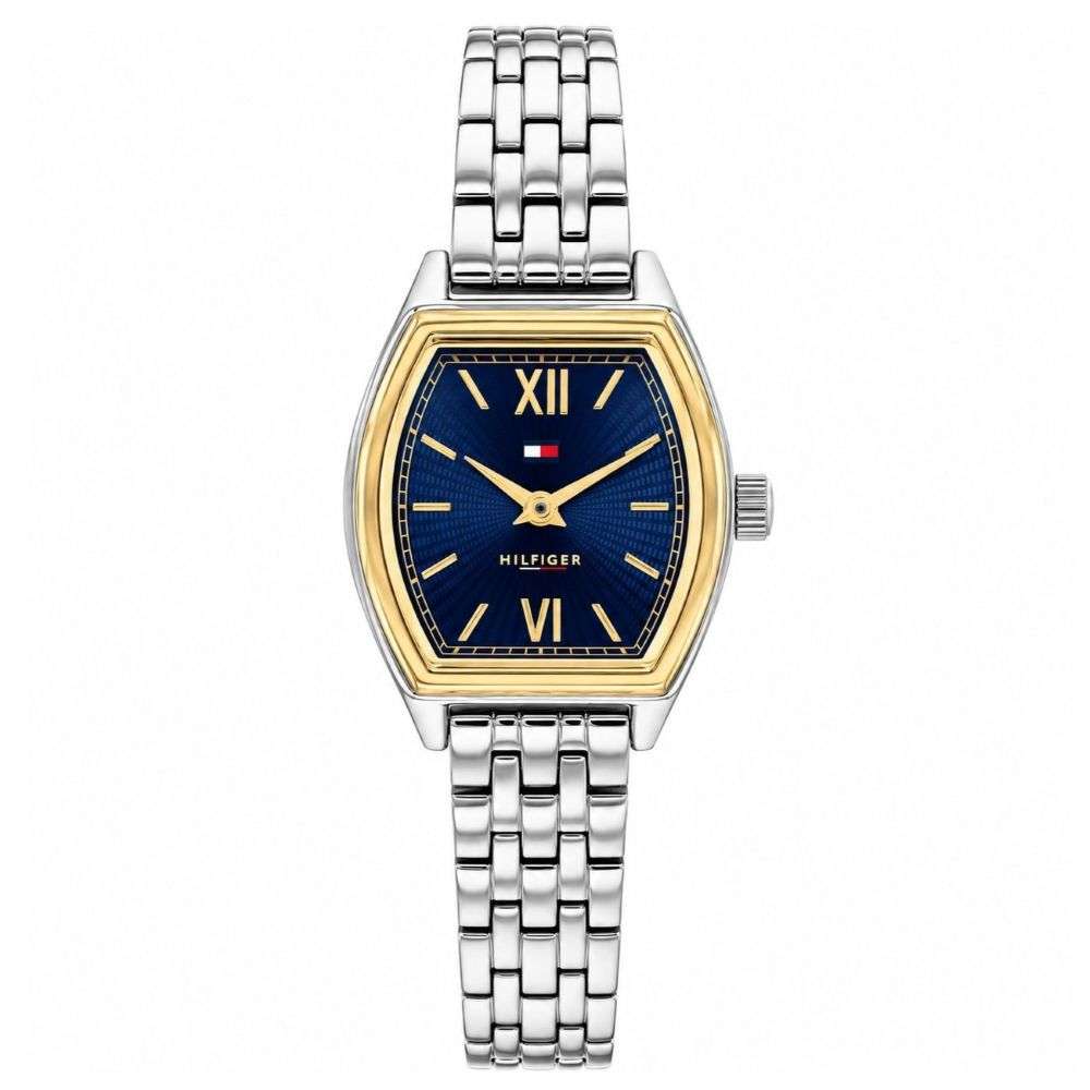 1782869 Tommy Hilfiger ladies Norah blue analogue dial gold steel watch front image