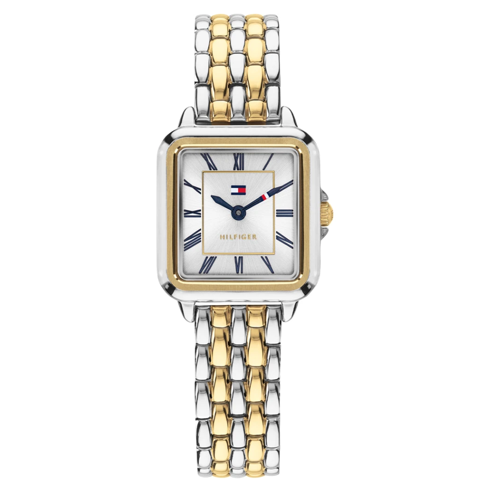 1782915 Tommy Hilfiger Mia gold steel white dial watch front image
