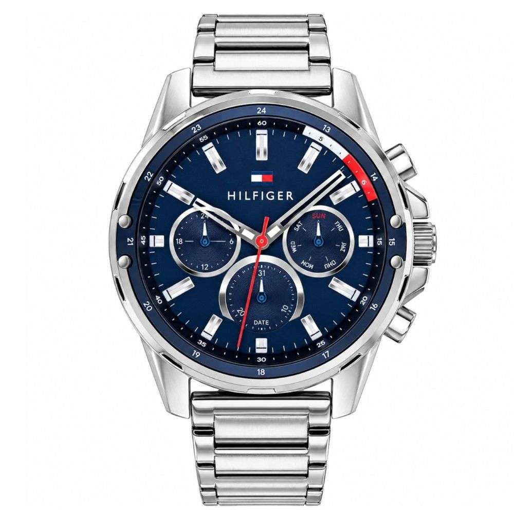 1791788 Tommy Hilfiger Mason gents steel blue dial watch front image