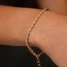 Burren Radiant Eternity 18K Gold Plated Bracelet B1716