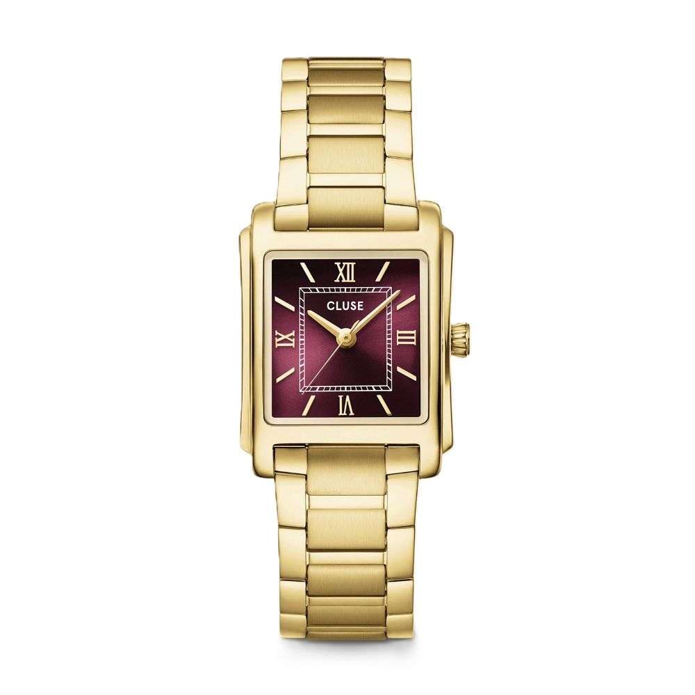 CW16603 Cluse ladies Anglée Watch Steel Dark Cherry Gold Colour front image