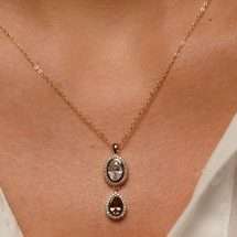 Burren Rhodolite Drop 18K Gold Plated Pendants P1875